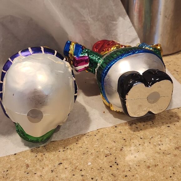 Mr. & Mrs. Snowman Glass Blown Christmas Ornaments Large - Picture 5 of 5